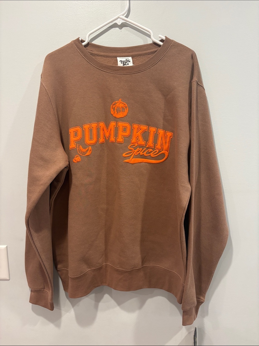 Pumpkin Spice Graphic Crewneck Sweatshirt - Brown